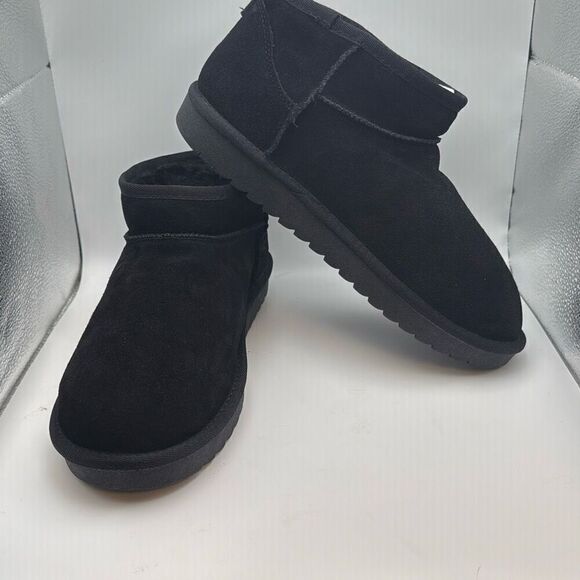 CUSHIONAIRE Women's Cozy Genuine Suede Ankle SnowโBoots SIZE 11 BLACK NEW WITH B - Picture 6 of 7